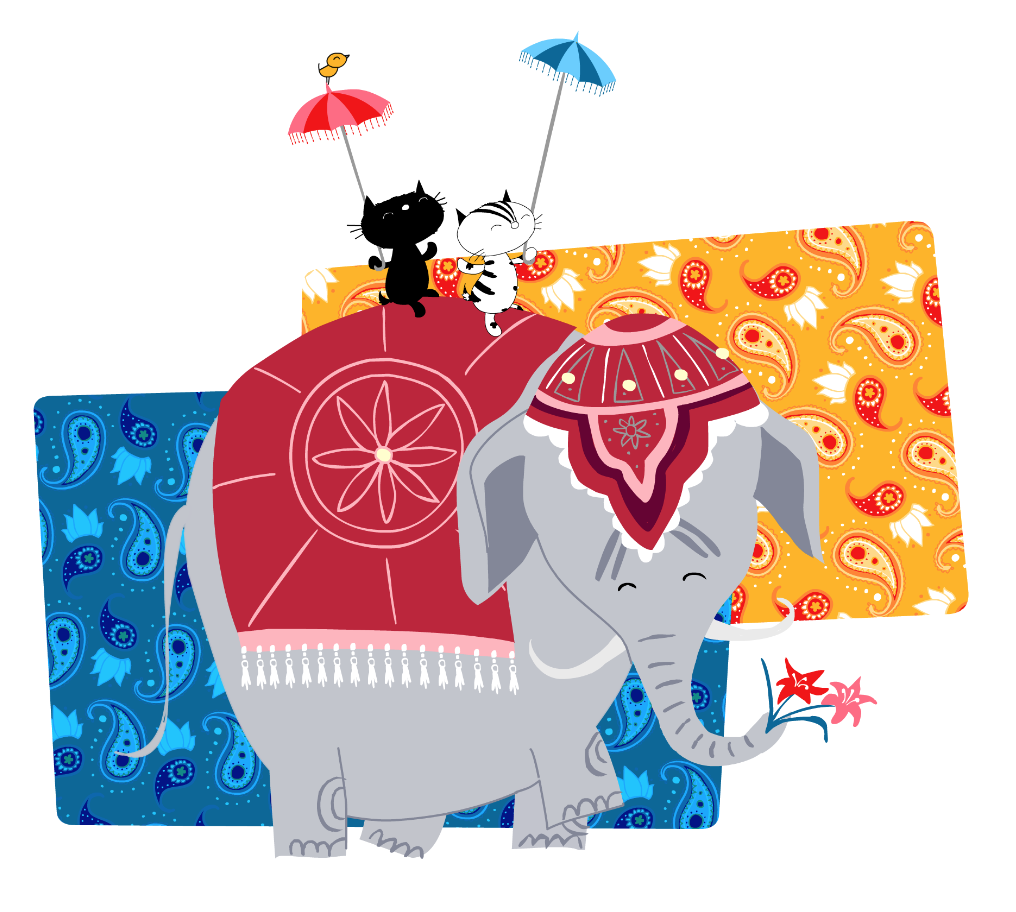 pim en pom op olifant